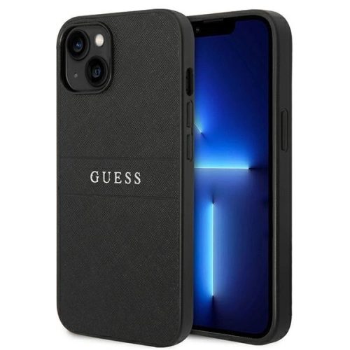 Guess GUHCP14MPSASBBK iPhone 14 Plus 6,7" hátlap, tok Saffiano Strap, fekete