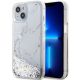 Guess Liquid Glitter Marble hátlap, tok iPhone 14 6.1", fehér