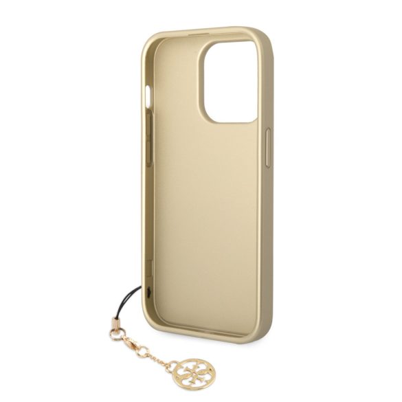 Guess iPhone 14 Pro Max 4G Charms Collection (GUHCP14XGF4GBR) hátlap, tok, barna