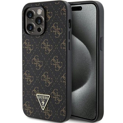 Guess GUHCP14XPG4GPK iPhone 14 Pro Max 6.7", tok, fekete 4G Triangle Metal Logo