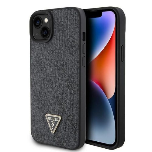 Guess iPhone 15 Diamond Triangle (GUHCP15SP4TDPK) hátlap, tok, fekete