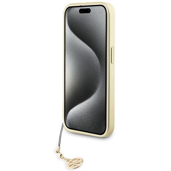 Guess iPhone 15 Pro Max Charms Collection (GUHCP15XGF4GBR) hátlap, tok, barna