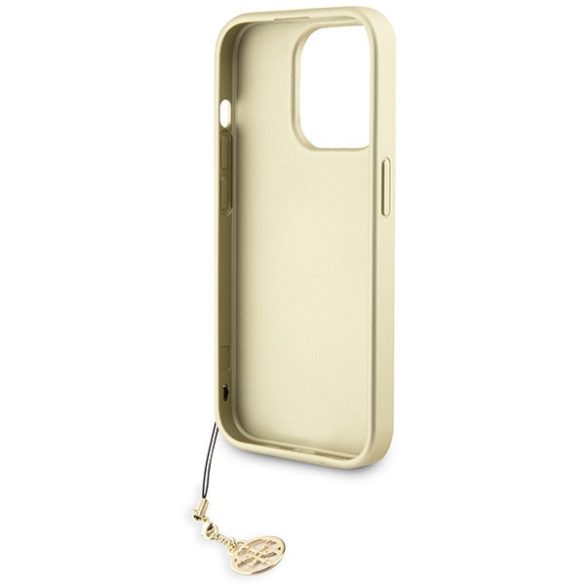 Guess iPhone 15 Pro Max Charms Collection (GUHCP15XGF4GBR) hátlap, tok, barna