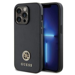   Guess iPhone 15 Pro Max Strass Metal Logo (GUHCP15XPS4DGPK) hátlap, tok, fekete