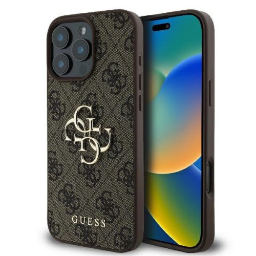 Guess 4G Big Logo GUHCP16X4GMGBR iPhone 16 Pro Max 6.9" hátlap, tok, barna