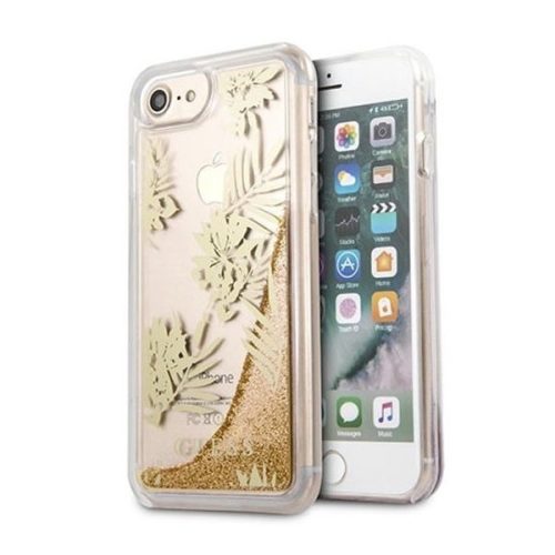 Guess Palm Springs Glitter Liquid iPhone 6/6S/7/8/SE (2020) (GUHCP7GLUPRG) hátlap, tok, arany