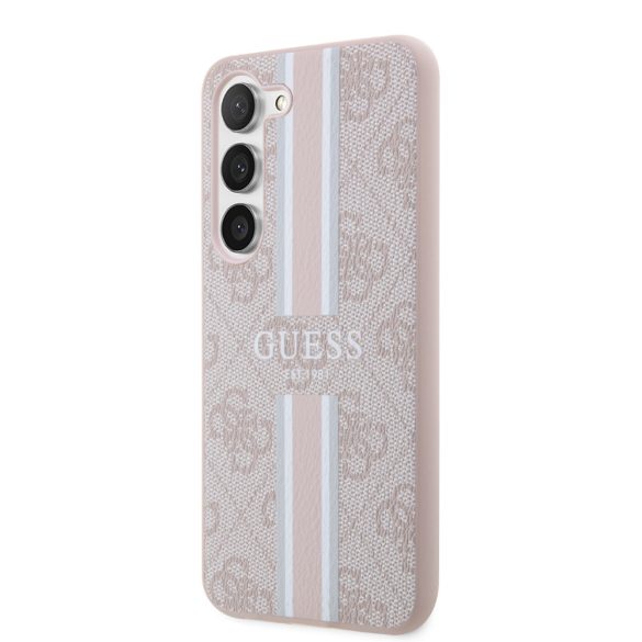 Guess Samsung Galaxy S23 4G Printed Stripe (GUHCS23SP4RPSP) hátlap, tok, rózsaszín