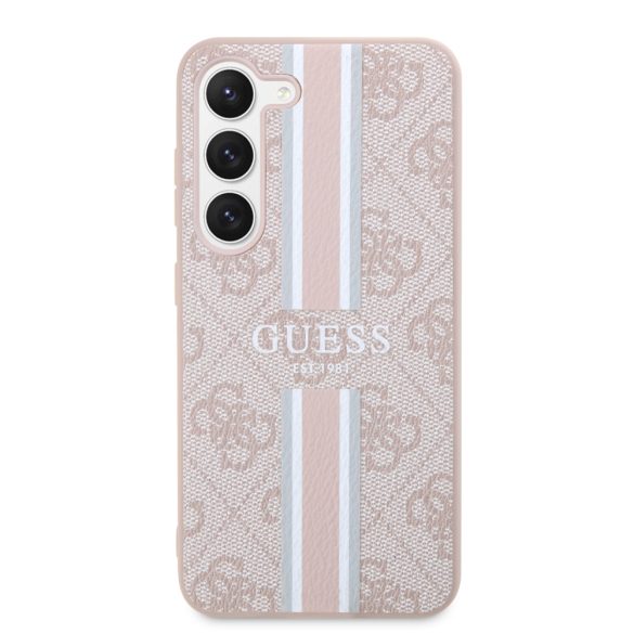 Guess Samsung Galaxy S23 4G Printed Stripe (GUHCS23SP4RPSP) hátlap, tok, rózsaszín