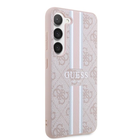 Guess Samsung Galaxy S23 4G Printed Stripe (GUHCS23SP4RPSP) hátlap, tok, rózsaszín