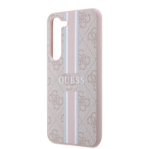 Guess Samsung Galaxy S23 4G Printed Stripe (GUHCS23SP4RPSP) hátlap, tok, rózsaszín