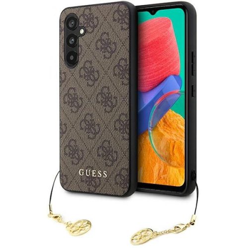 Guess GUHCSA54GF4GBR Samsung Galaxy A54 5G A546 hátlap, tok 4G Charms Collection, barna