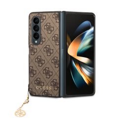   Guess Samsung Galaxy Z Fold 4 4G Charms (GUHCZFD4GF4GBR) hátlap, tok, barna