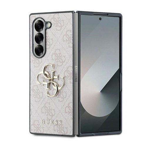 Guess GUHCZFD64GMGPI 4G Metal Logo Samsung Z Fold 6 F956, bőr tok, rózsaszín