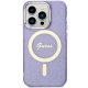 Guess GUHMN61HCMCGU iPhone 11/Xr 6.1" hátlap, tok Glitter Gold MagSafe, lila