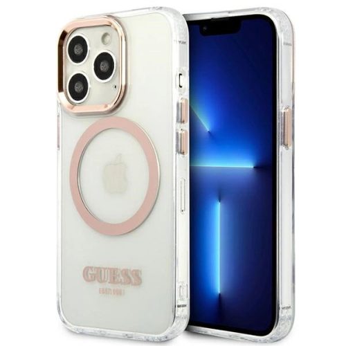 Guess GUHMP13XHTRMD iPhone 13 Pro Max 6.7 " hátlap, tok Metal Outline Magsafe, arany