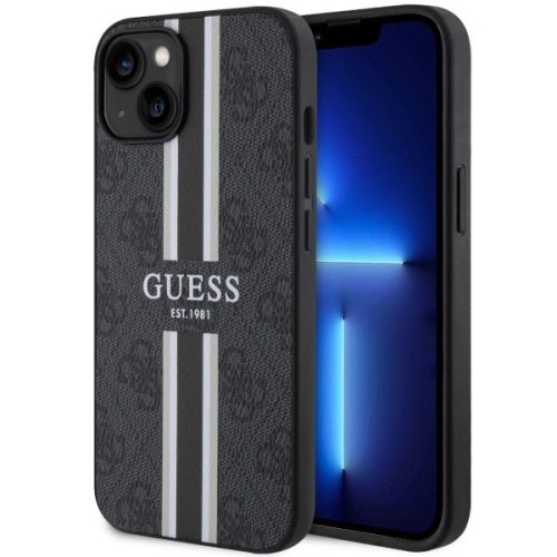 Guess GUHMP14MP4RPSK iPhone 14 Plus 6.7" hátlap, tok 4G Printed Stripes MagSafe, fekete