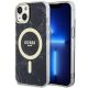 Guess GUHMP14SPCUMAK iPhone 14 6.1" hátlap, tok Marble MagSafe, fekete