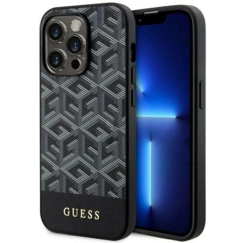 Guess GUHMP14XHGCFSEK iPhone 14 Pro Max 6.7" hátlap, tok GCube Stripes MagSafe, fekete