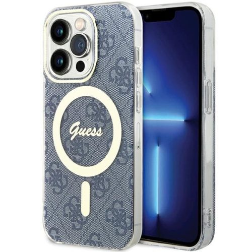 Guess GUHMP15LH4STB IML 4G MagSafe iPhone 15 Pro 6.1", hátlap, tok, kék