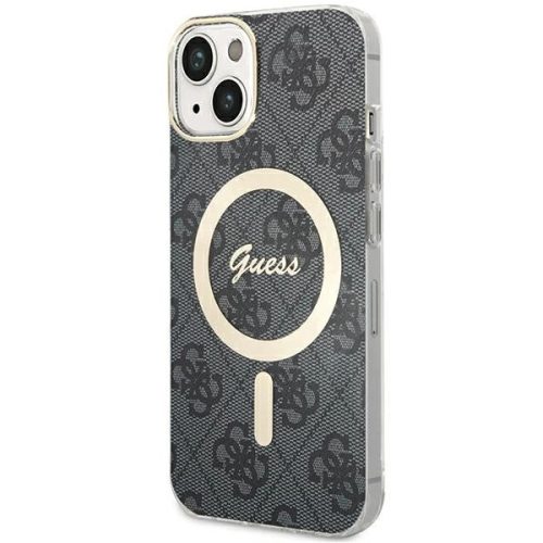 Guess GUHMP15MH4STK iPhone 14 Plus/15 Plus 6.7", hátlap, tok, fekete 4G MagSafe