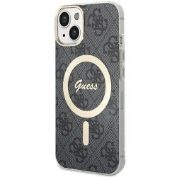   Guess iPhone 13/14/15 Magsafe IML 4G (GUHMP15SH4STK) Magsafe kompatibilis hátlap, tok, fekete