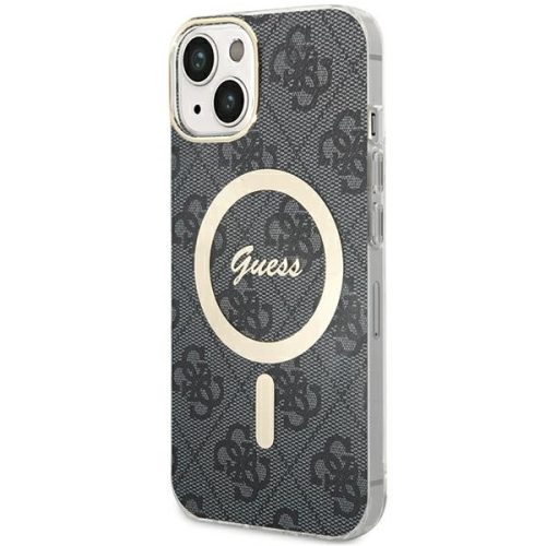 Guess iPhone 15 Magsafe IML 4G (GUHMP15SH4STK) MagSafe hátlap, tok, fekete