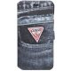 Guess iPhone 6 Plus/6S Plus Denim Jeans (GUMFLBKP6LDEBK2) oldalra nyíló tok, fekete