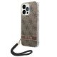 Guess GUOHCP14XH4STW iPhone 14 Pro Max 6.7 "a hátlap, tok 4G Print Strap, barna