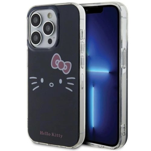 Hello Kitty IML Kitty Face case for iPhone 14 Pro tok, fekete