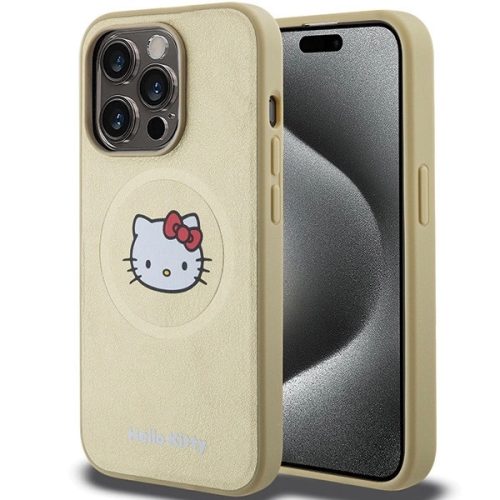 Hello Kitty Leather Kitty Head MagSafe case iPhone 13 Pro Max tok, arany