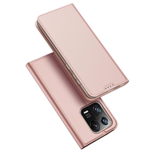 Dux Ducis Skin Pro Case Xiaomi 13 Pro Flip Card Wallet Stand oldalra nyíló tok, rózsaszín