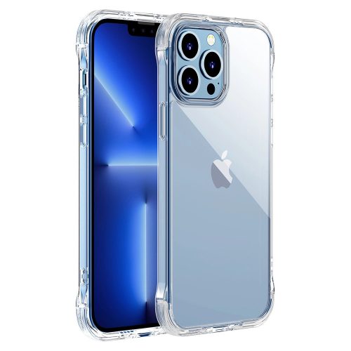 Joyroom Defender sorozatú tok iPhone 13 Pro Max robusztus ház kampókkal, átlátszó