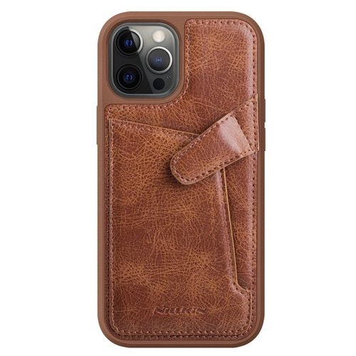 Nillkin Aoge Leather Valódi bőr hátlap, tok iPhone 12 mini, barna