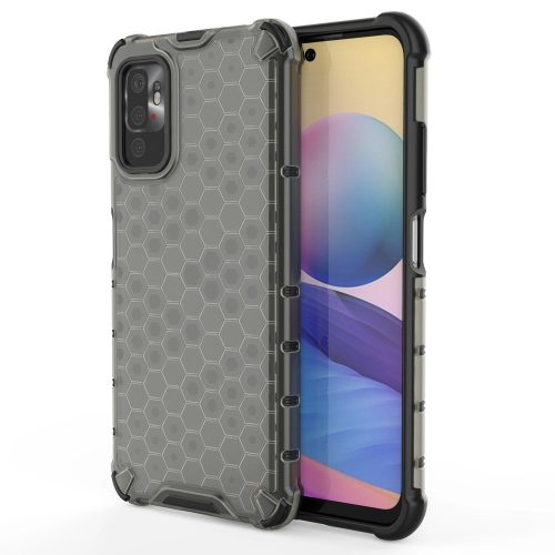 Honeycomb Case Xiaomi ütésálló hátlap, tok, Redmi Note 10 5G/Poco M3 Pro ütésálló hátlap, tok, fekete