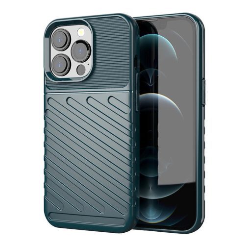 Thunder Case ütésálló tok iPhone 13 Pro, zöld