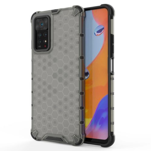 Honeycomb Case Xiaomi ütésálló hátlap, tok, Redmi Note 11 Pro +/11 Pro ütésálló hátlap, tok, fekete