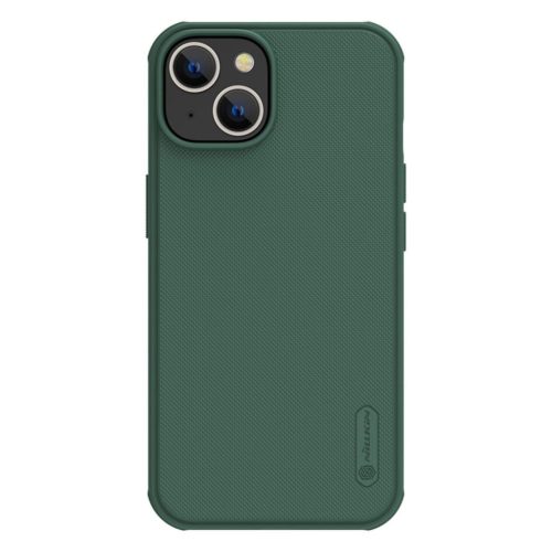 Nillkin Super Frosted Shield Pro Armor Case ütésálló tok iPhone 14 Plus hátsó borításhoz, zöld