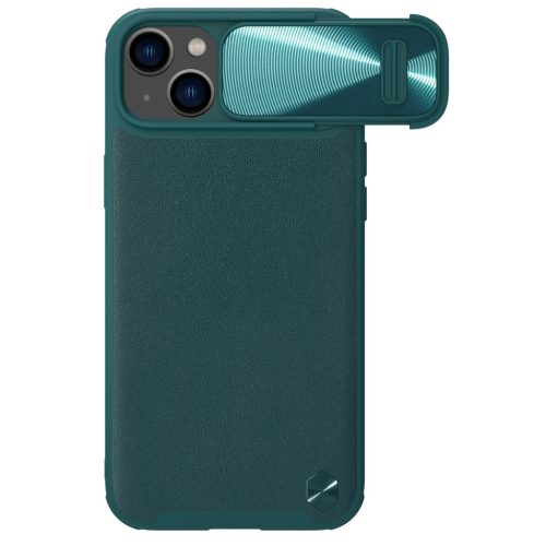 Nillkin CamShield Leather S Case iPhone 14 case ütésálló hátlap, tok, zöld