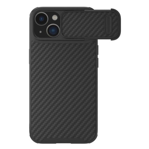 Nillkin Synthetic Fiber S Case ütésálló tok iPhone 14 kamerafedéllel, fekete