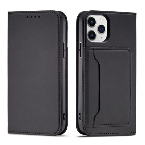 Magnet Case iPhone 12 Pro Max oldalra nyíló tok, fekete