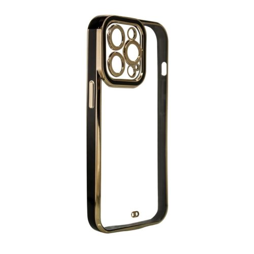 Fashion Case tok Cover for Xiaomi Redmi Note 11 Pro Gold Frame Gel Cover, fekete