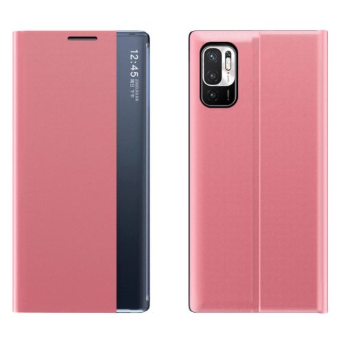 New Sleep case oldalra nyíló tok Xiaomi Redmi Note 11 Pro 5G/11 Pro, rózsaszín