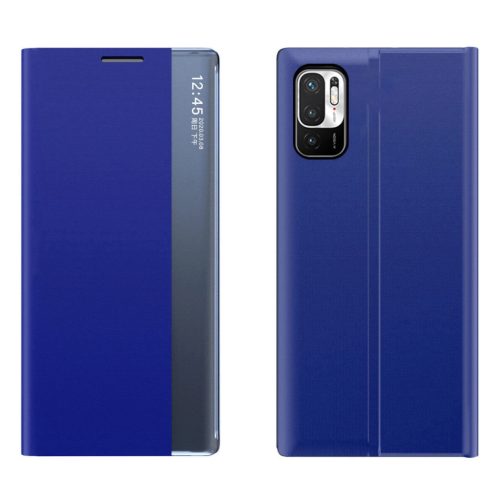 New Sleep case oldalra nyíló tok, Xiaomi Redmi Note 11 Pro 5G/11 Pro, kék