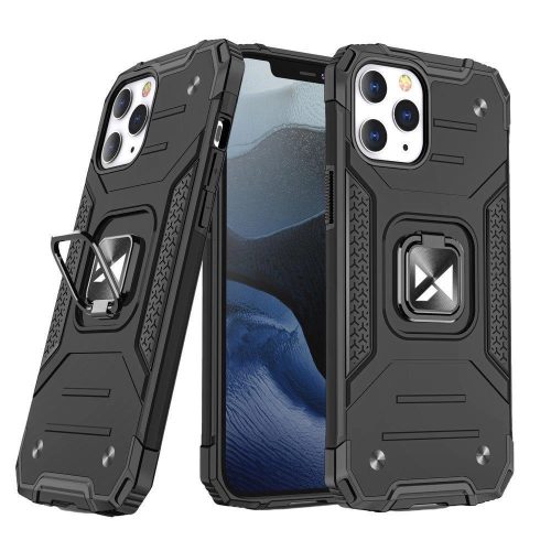 Wozinsky Ring Armor iPhone 14 PRO MAX, ütésálló hátlap, tok, fekete