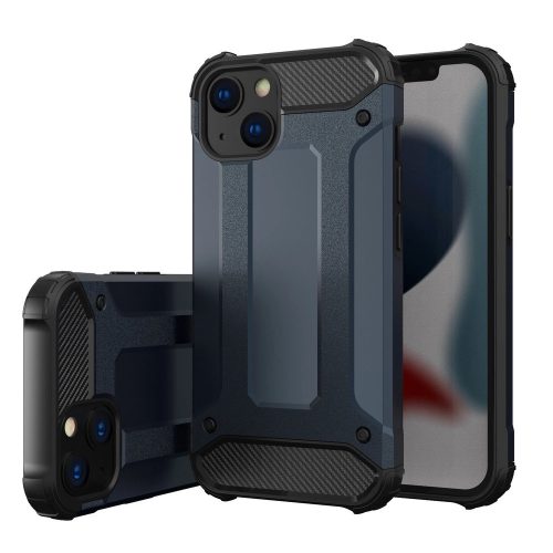 Hybrid Armor Tough Rugged iPhone 14 ütésálló hátlap, tok, kék