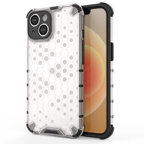 Honeycomb Case iPhone 14 Plus ütésálló hátlap, tok, átlátszó