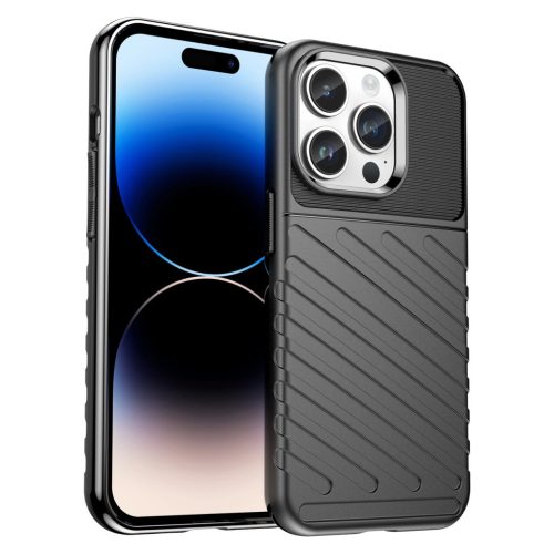 Thunder Case ütésálló tok iPhone 14 Pro Armor Case, fekete