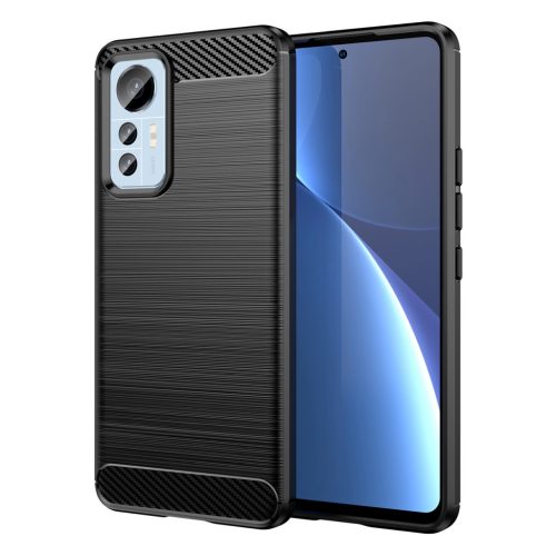 Carbon Case Flexible Xiaomi 12 Lite hátlap, tok, fekete