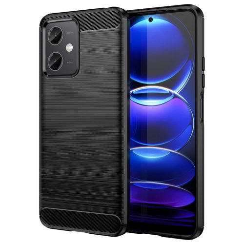 Carbon Case Xiaomi Poco X5 5G/Redmi Note 12 5G hátlap, tok, fekete