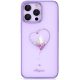 Kingxbar Silicone case Swarovski crystals hátlap, tok iPhone 14 Plus, lila